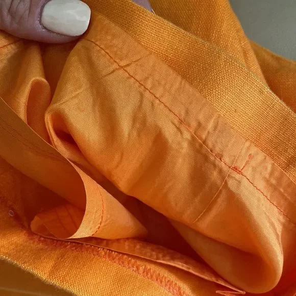 LAUREN | 2 pc suit | orange | lined | size 14 | suit | jacket | like new - Picture 9 of 10